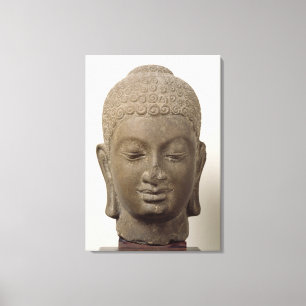 Huvud av Buddha, från vaten Romlok Canvastryck