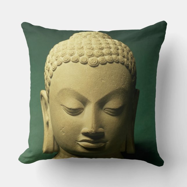 Huvud av Buddhaen, Sarnath (sandsten) Kudde (Framsida)