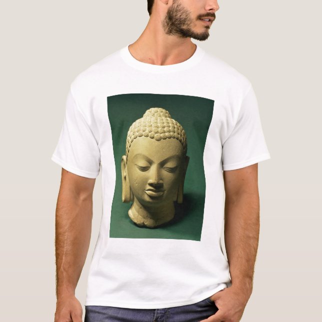 Huvud av Buddhaen, Sarnath (sandsten) Tee (Framsida)