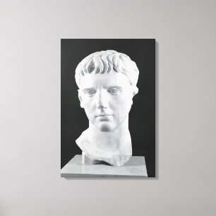Huvud av Caesar Augustus Canvastryck