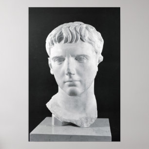 Huvud av Caesar Augustus Poster