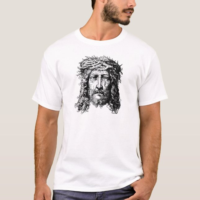 Huvud av den Jesus Kristus Tee Shirt (Framsida)