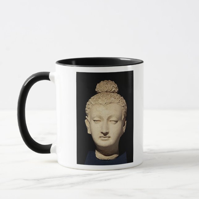 Huvud av en Buddha, Greco-Buddist stil Mugg (Vänster)