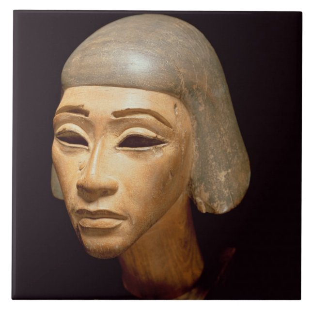 Huvud av en Harpist, från berätta El-Amarna, Kakelplatta (Framsidan)