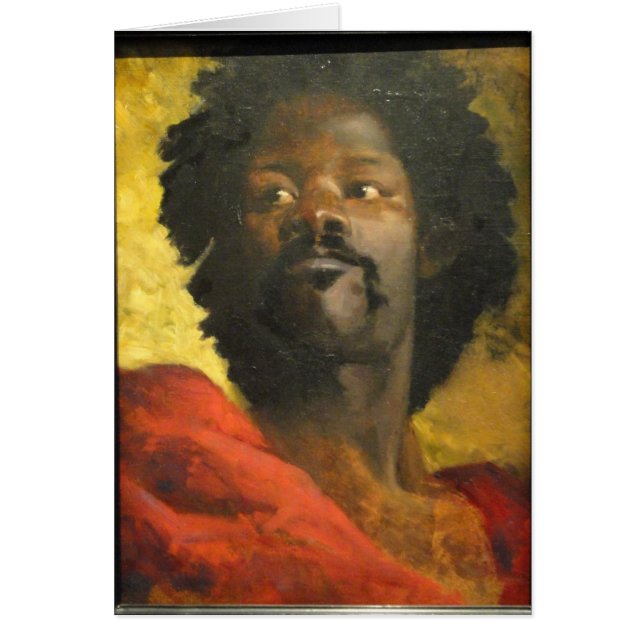 Huvud av en hed av Henri Regnault Hälsningskort (Framsidan)