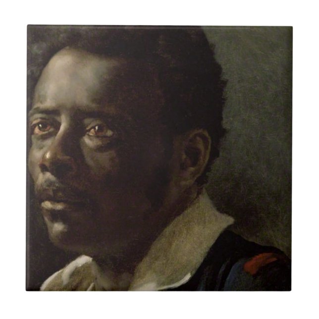 Huvud av en neger kakelplatta (Framsidan)