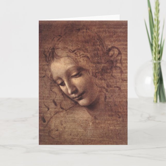 Huvud av en ung kvinna med Tousled hår Kort (Framsida)