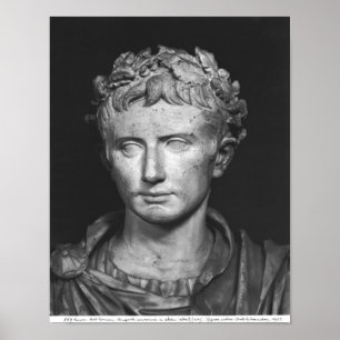 Huvud av kejsaren Augustus Poster