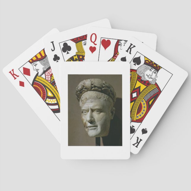 Huvud av Philip den arabiska romerska kejsaren Casinokort (Baksidan)