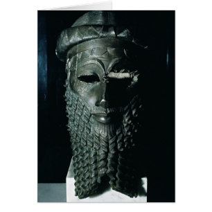 Huvud av Sargon mig 2334-2200 BC Hälsningskort