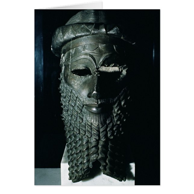 Huvud av Sargon mig 2334-2200 BC Hälsningskort (Framsidan)