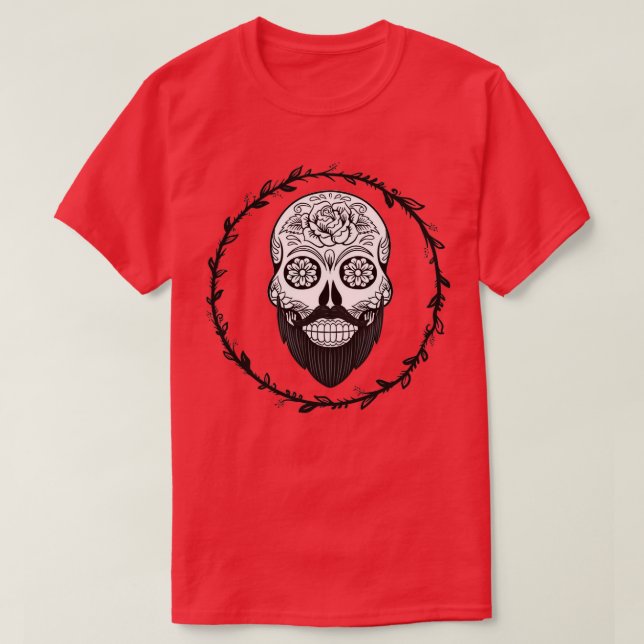Huvud av skal Beard Barber T Shirt (Design framsida)