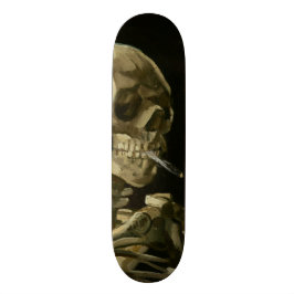 Huvud av skelett med cigaretten av Van Gogh Mini Skateboard Bräda 18,7 Cm