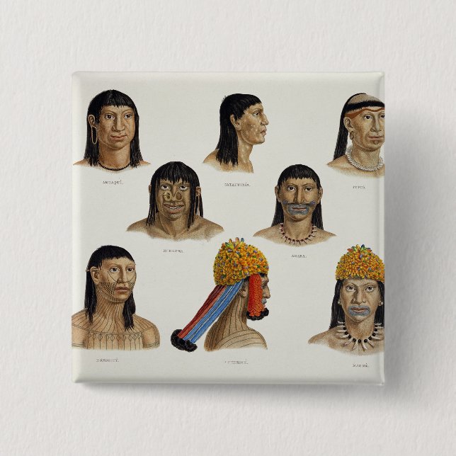 Huvud av söder - indianer, från 'resor in knapp (Framsida)