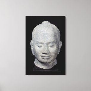 Huvud av stil för kung Jayavarman VII Bayon Canvastryck