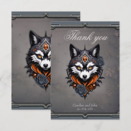 Huvud av varg, avslutat i djup tack kort