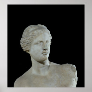 Huvud av Venuset de Milo, c.100 BC Poster