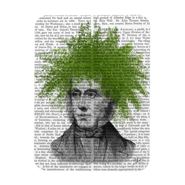 Huvud för Asparagus Fern Head Plant Magnet (Vertikal)