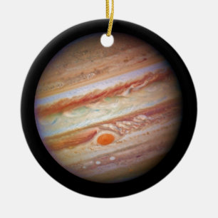 Huvud för fläck för PLANETJUPITER ` rött på ~ Julgransprydnad Keramik
