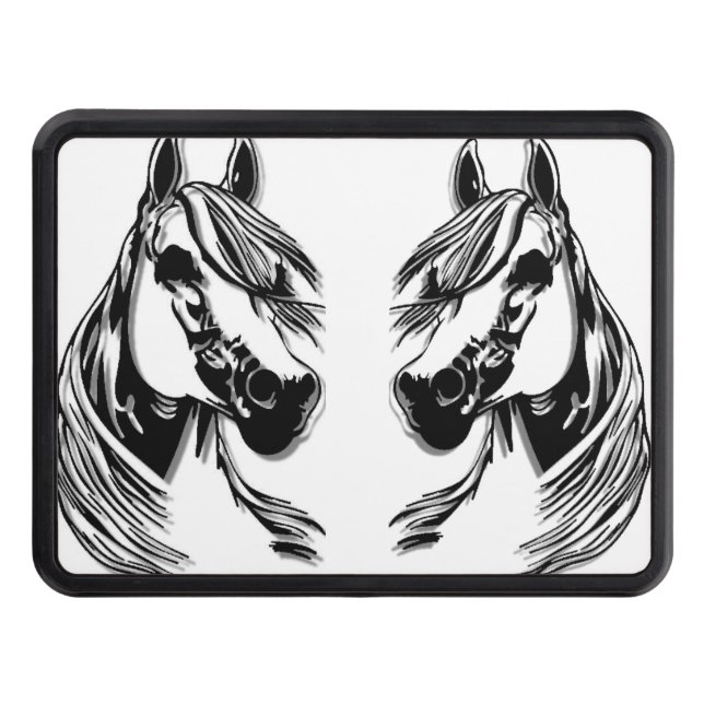 huvud för häst 3D Skydd För Dragkrok (Framsidan)