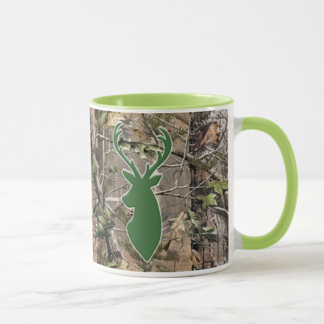 Huvud för hjort för skogsmarkcamogrönt mugg (Höger)