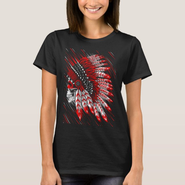 Huvud för motorcykel i Indian T Shirt (Framsida)