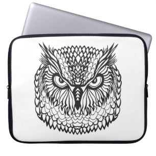 Huvud för stilörnuggla laptop sleeve