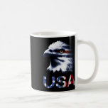 Huvud för USA Patriotic Eagle - 4 juli oberoende Kaffemugg<br><div class="desc">Chef för USA Patriotic Eagle - 4 juli Independence day</div>