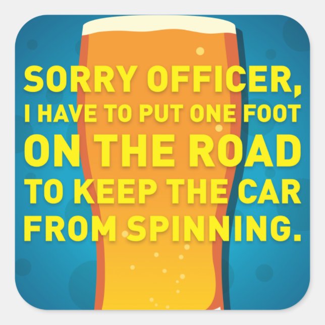 Huvud Fyrkantigt Klistermärke (Framsida)