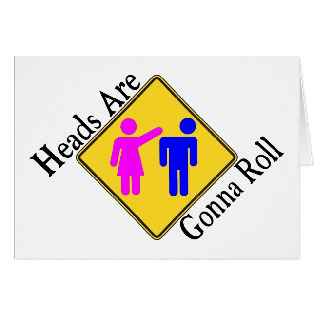 Huvud går att rulla hälsningskort (Framsidan Horizontal)