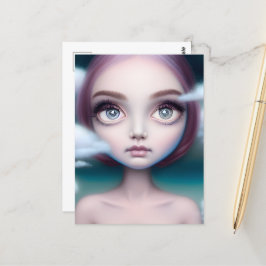 Huvud i molnen vykort