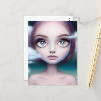 Huvud i molnen vykort