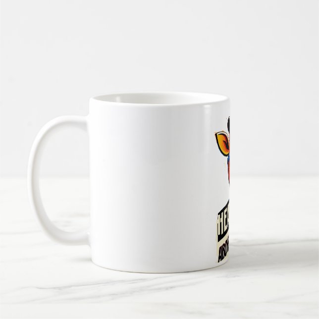 huvud och axlar ovanför den andra roliga giraffen kaffemugg (Vänster)