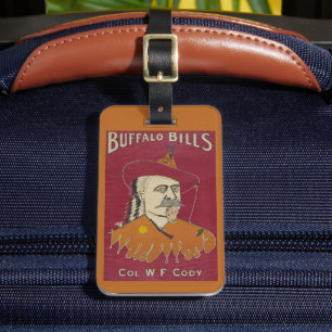 Huvud-och-axlar Porträtt i Buffalo Bill Bagagebricka
