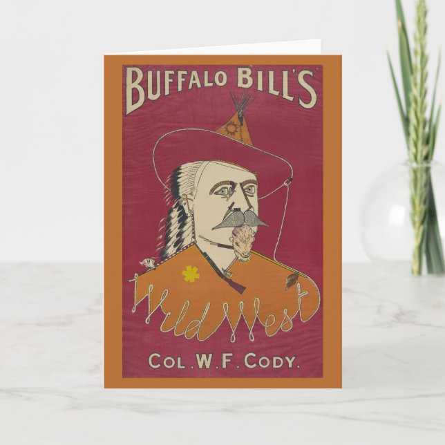 Huvud-och-axlar Porträtt i Buffalo Bill Kort (Framsida)