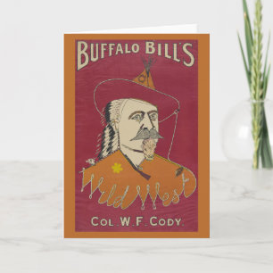 Huvud-och-axlar Porträtt i Buffalo Bill Kort