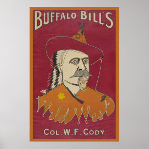 Huvud-och-axlar Porträtt i Buffalo Bill Poster