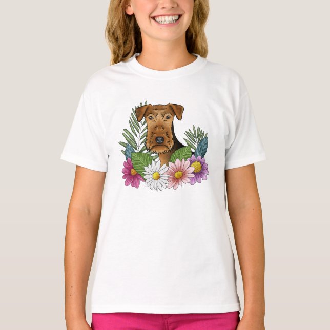 Huvud- och Blommigt- och naturblommor T Shirt (Framsida)