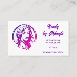 Huvud och hårstylist Salon för kvinnor Visitkort