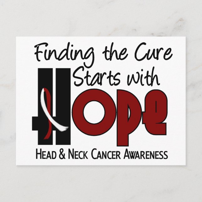 Huvud och Nacke Cancer HOPE 4 Vykort (Framsida)