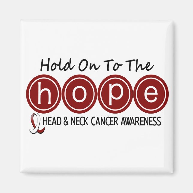 Huvud och Nacke Cancer HOPE 6 Magnet (Framsidan)