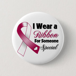 Huvud och Nacke Cancer Ribbon Någon Speciell Knapp