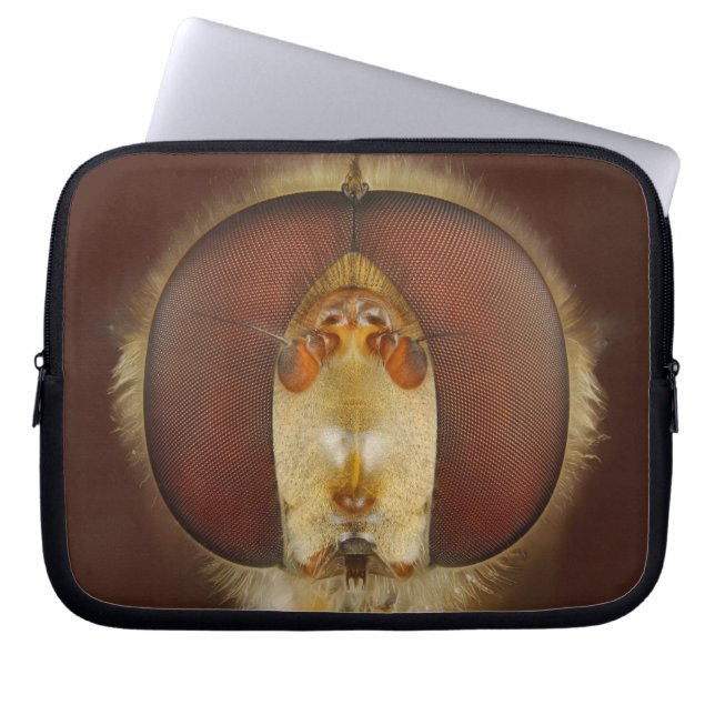 Huvud- och sammansättningögon av en svävandefluga laptop sleeve (Framsidan)