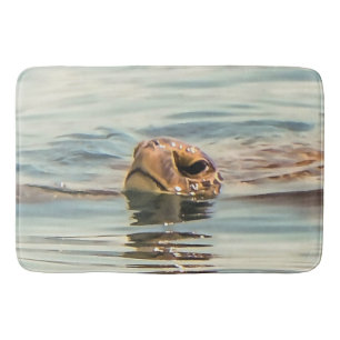 Huvud ovanför Vatten Turtle Ocean Wildlife Art Badrumsmatta