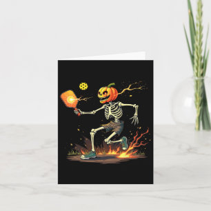 Huvud Skeleton Pickleball Halloween Spooky Sports Kort