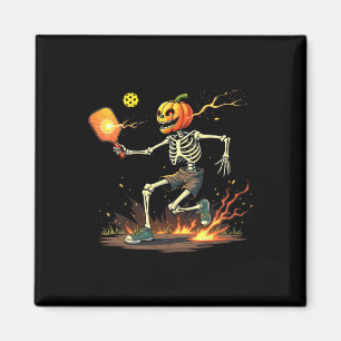 Huvud Skeleton Pickleball Halloween Spooky Sports Magnet