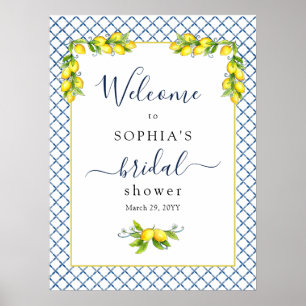 Huvud squeeze Citron Bröllopsdusch Välkommen Poster