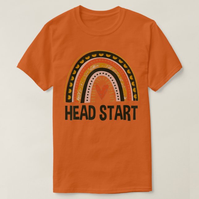 Huvud Start Rainbow Squad Girls Boys Teacher Tillb T Shirt (Design framsida)
