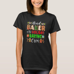Huvudbakare i Helgdag Baking Crew Julafton Cookie T Shirt