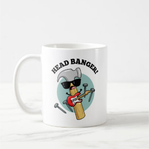 Huvudbanger Roliga Musik Puns Kaffemugg